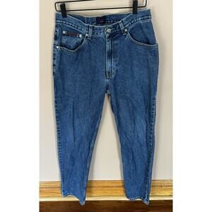 Tommy Hilfiger Jeans Mens 33x32 Straight Medium Wash Blue Denim